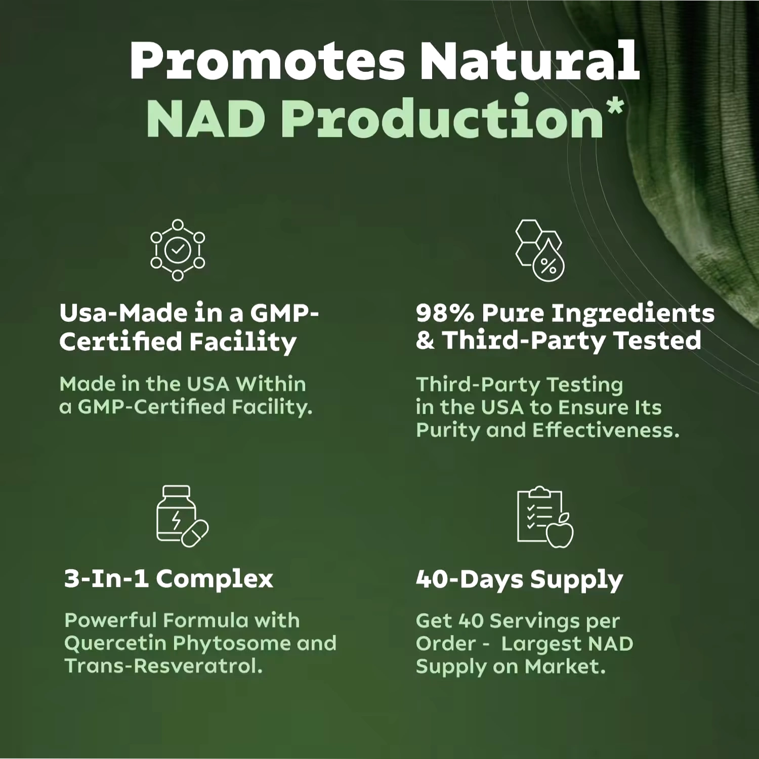 Reus Research NR900 - NAD+ Supplement for Skin Aging Support, Energy, and Focus - 80 - Image 6